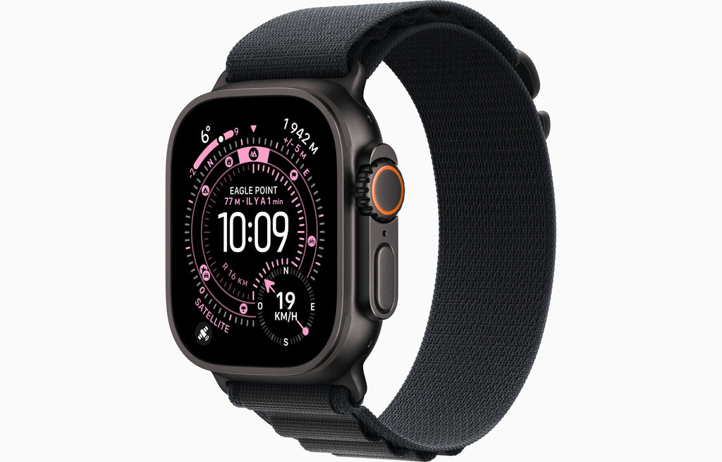 Apple Watch Ultra 3 – Komplett Schwarz mit Alpine Loop Armband