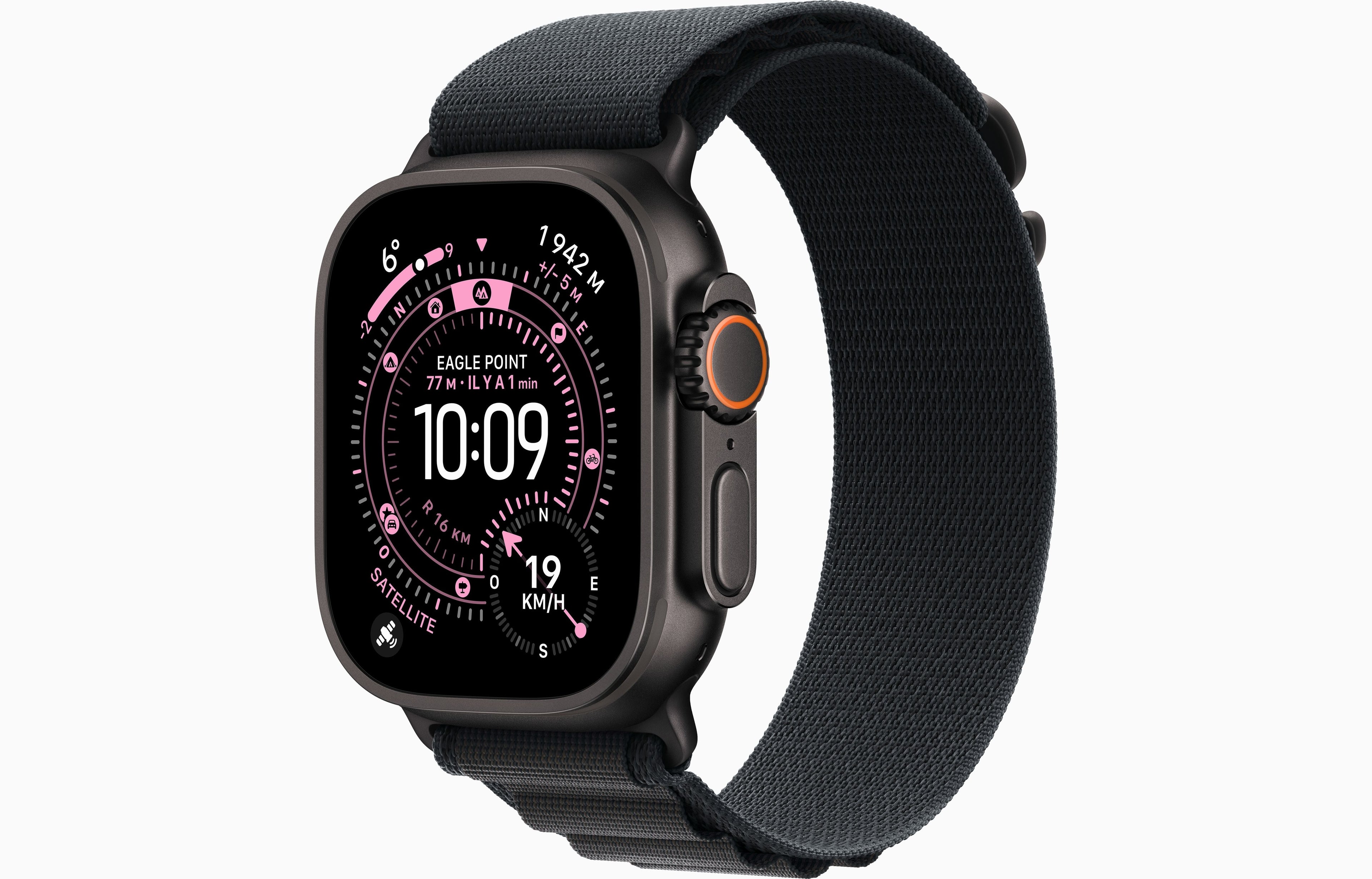 Apple Watch Ultra 3 – Komplett Schwarz mit Alpine Loop Armband